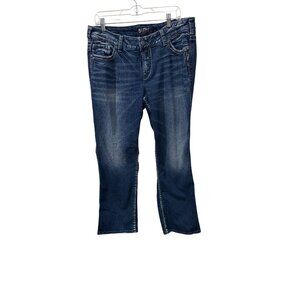 Silver Jeans Co. Suki Mid-Rise Bootcut Jeans Womens Size 16 Medium Wash Denim